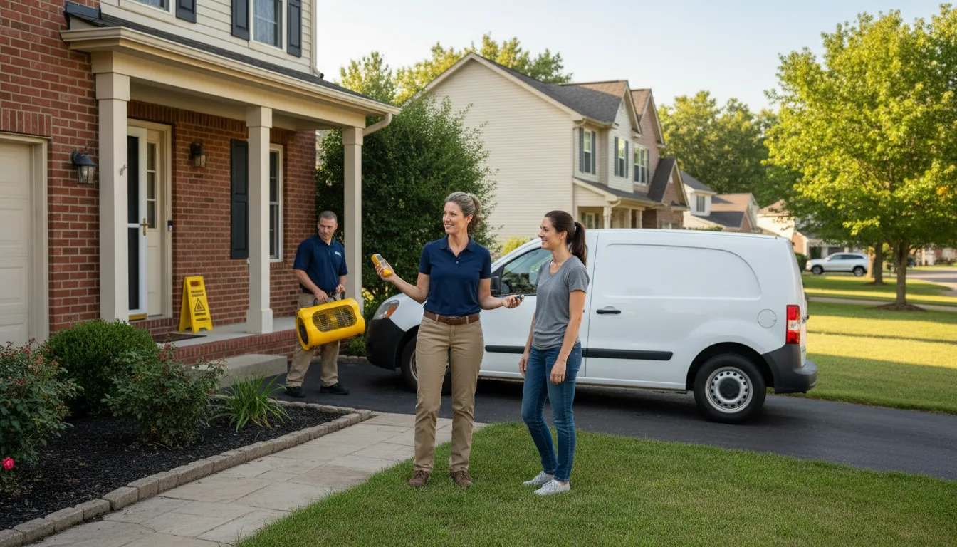 Residential water damage restoration in South Wilmington, IL